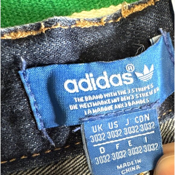 RARE adidas Originals Jeans Mens 30x32 (Act‎ 30x30) 3 Stripe Whiskered Y2K Style - Picture 8 of 10